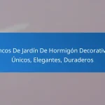 Bancos De Jardín De Hormigón Decorativos: Únicos, Elegantes, Duraderos