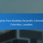 Cojines Para Muebles De Jardín: Cómodos, Coloridos, Lavables