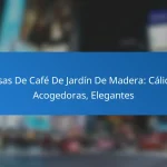Mesas De Café De Jardín De Madera: Cálidas, Acogedoras, Elegantes
