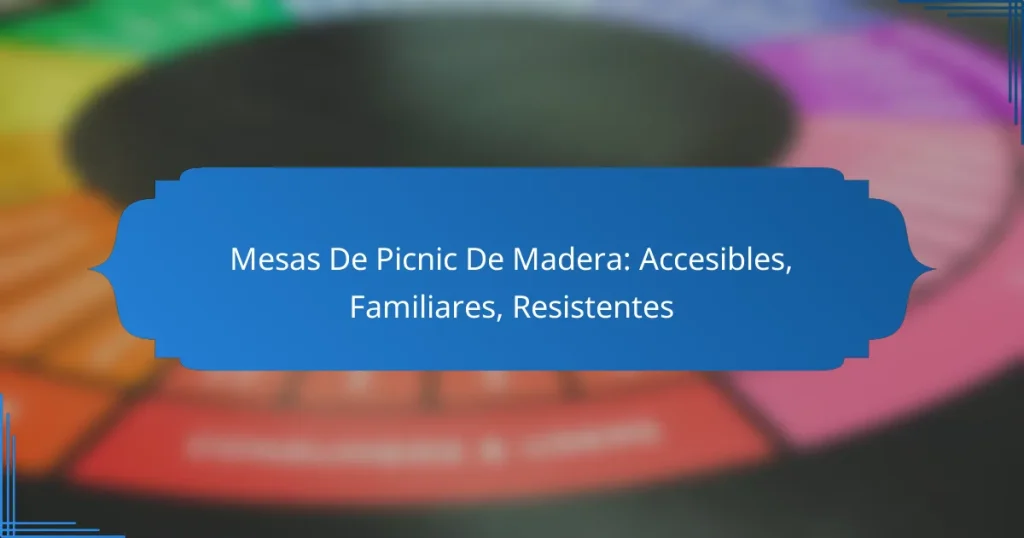 Mesas De Picnic De Madera: Accesibles, Familiares, Resistentes